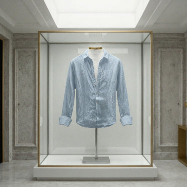 Camisa Richmond 100% de lino manga larga